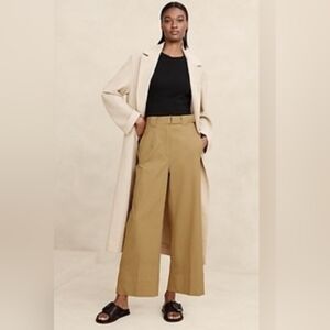 Oceanside Wide Leg Cropped Desert Plain Taupe Size 6